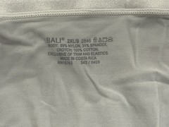 Vtg BALI 2846 Fit Your Curves Satin Full Coverage 2XL/9 White Panties #275