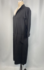 Vintage Dress SIZE LARGE black white maid housekeeper KIVA LTD 70s 80s retro