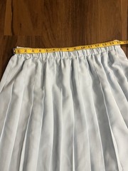 Vintage Susan Bristol Light Blue Pleated Midi Skirt Sz L School Girl Prairie