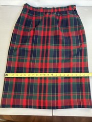 Vintage Avoca Collection Pure New Wool Skirt Plaid Lined Women’s Size M Ireland