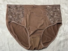 Vtg KMART Pink K Lace 10/3X Brown Brief Panties #337