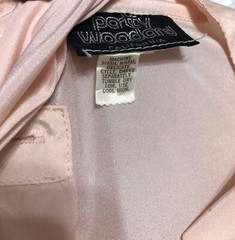 Vintage 80’s Patty Woodard Shirt Light Pink Neck Scarf Gathered Bust Aprox S
