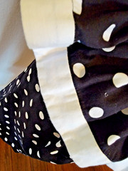 LESLIE LUCKS Women’s 6 Vintage 1980’s Peplum Black White Polka Dot Ruffle Dress