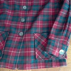 Wms Vintage Pendleton 49er Wool Jacket M Red Green Plaid Tartan Shacket Blazer