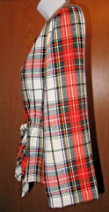 Vtg 70s JCPenney Fashions Womens Small plaid checkered long sleeve shirt