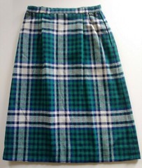 Vintage Skirt Personal Petites Brand Size 10 Plaid Design Lined Button Closure