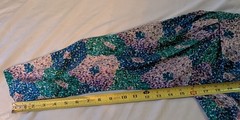 Designer Norah Noh VTG Silk Women Dress Sz 8P Impressionist Blue Green Chic Midi