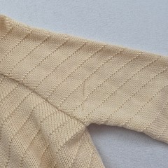 Vintage Norma Della Legge Wool Cardigan Sweater Cream Button Front Size Medium