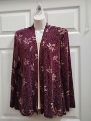 Women’s Medium Cocktail Jacket & Camisole Burgundy & Gold Stunning 2 Pcs Set New