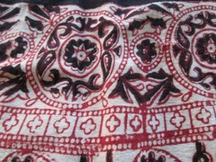 1970s Hippie boho INDIA Hand Blocked Wrap Skirt Paisley,Peacocks ,Symbols ethnic