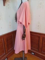 Vintage 1970s Patty O’Neill Peach Romantic Boho Flowy Disco Goddess Dress