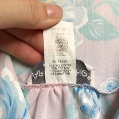 Vintage Apostrophe Sears Union Made Floral Ribbon House Coat Robe Duster M 12-14