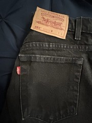 OMG Black Levi’s 551 Jeans 8 Long Denim 26×31 90s Relaxed Fit Red Tab 32