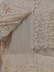 Gunne Sax Vintage 1970’s Cream Lace Wedding Dress Maxi Prarie Western Size 13