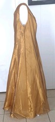 VTG Onyx Nite Gold Metallic Fit & Flare Dress 14 Classic Tulle Formal Prom Hoco