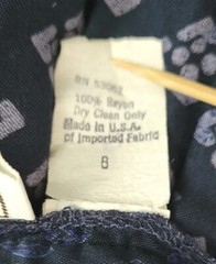 Vintage Michelle Stuart Blue & Black Skirt w Colorful Border Size 8
