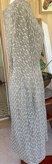 Vtg 60s Henry Lee Gold Gray Boucle Wiggle Dress Midi 3/4 Sleeves Large No Belt