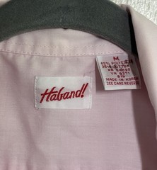 Vintage ’80s Haband! Pink Guayabera Embroidered Mexican Button-Up Shirt Size M
