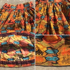 Vintage Skirt ELITE Metal Zipper 50s 1950s 26 1/2” Waist South American Print?