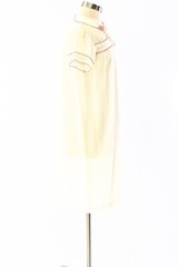 60s Vintage White Embroidered Sheer Robe With Pintucking Womens M Barbizon