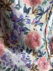 STUNNING VTG DEENA Floral Silky Satin 2pc Camisole Tank & Shorts Lingerie Set M