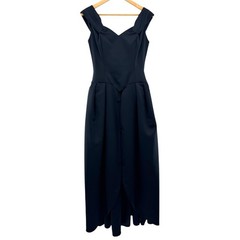 Vtg Victor Costa Black Cocktail Dress Tulip Skirt Midi Formal USA Made Elegant
