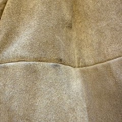 Vintage 1950s-1960s Tan Suede Leather Trench Coat Fur Collar Cuffs No Tags Sz S