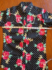 Vintage 80s Rockmount Short sleeve Western Pearl Snap Poka Dot Rose USA XS/S