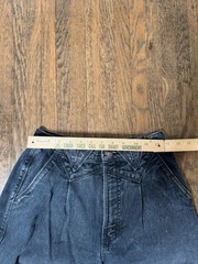 Vintage Rocky Mountain High Waisted Western Jeans Black Pleated Tapered 29/9
