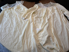 Vintage Carson Pirie Scott & Co 2 Pc NIGHTGOWN ROBE Lingerie Set LACE TWEE L