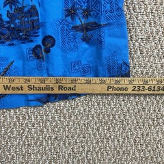 Vintage 1960s Ui-Maikai Dress Hawaiian Blue Print Sleeveless Beach Blue T330