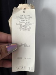 Vintage 90s Black Ivory Midi Dress Elegant Old Money Classic Size 14