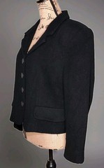 Vintage 80’s Cropped Blazer Wool/Cashmere Blend Metropolitan NY, 10001 – Size 10