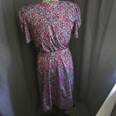 Vintage 80s/90s Tabby of California Floral Print Midi Dress Size 14 Cottagecore