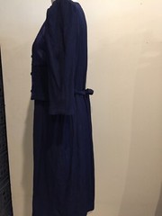 Miss Dorby Dress, Petite SZ 12P, Tie Back, Crochet Shoulder pads Zip Vintage 80s