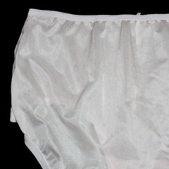 Vintage Sheer Nylon Panty Light Pink Sissy Silky Granny Brief Sz. 7-8 Hip 38-42″
