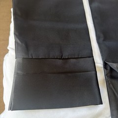 Vintage Black Chinese Gold Dragon Jacket- Poly. See measurements for sizing.