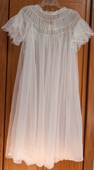 Vtg Virginia Wallace Peignoir 60’s Robe Ivory Lace Chiffon Old Hollywood Glam 32