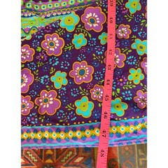 Design House Vintage 70s Psychedelic Stripe Maxi Open Back Cotton Japan S