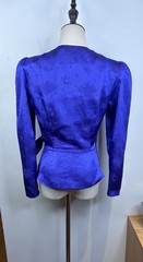 Vintage Syndicate Purple Cocktail Jacket Size AU 8 Balero Satin Retro 1980’s