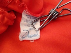 Skirt Half Slip Deena Red Shiny Silky Glossy Farr West Style Small 2 Side Slits