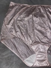 Vtg Shadowline Shiny Nylon & Lace Granny Panty Full Cut Brief Plus 3XL 3X New