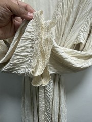 Vtg Lucie Ann II Robe Shimmer Ivory Peignoir Gown & Robe Lace 1990’s See Pics Sz