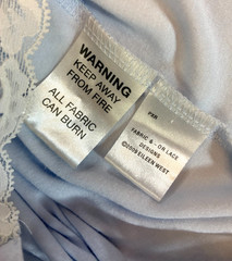 EILEEN WEST Jersey Knit POWDER BLUE NIGHTGOWN Large LACE Short Gown Romantic