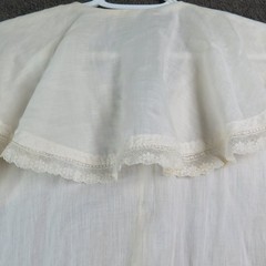 Antique 1920’s era Dress Woman Girl Cream Lght Cotton Muslim Waist 36″ Chest 40″