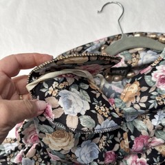 Tabby of California Dress S 80’s Vtg Floral Cottagecore Belted Shoulder Pads