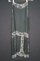 VINTAGE 1920’S BLACK SILK CREPE FLAPPER BEADED DRESS FOR STUDY OR APPLIQUE