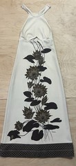 Vintage Alfred Shaheen Dress Halter Neck Maxi Floral 70s Dress