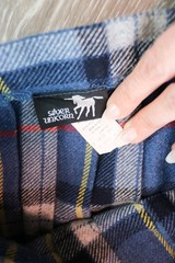 Vintage Blue Plaid Wool Pleated Skirt Preppy Schoolgirl Heritage Classic Women’s