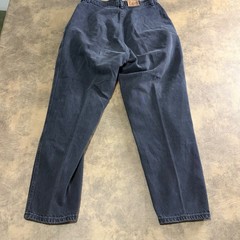 Lee Pleated Jeans Womens 14 MED Black High Waisted Taper Mom Vintage USA 0492
